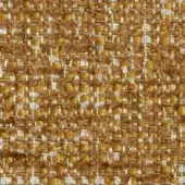 Potocco Cross A2S Ocra fabric texture, woven tweed with ochre and off-white yarns, dense cross-hatch pattern, nubby surface.