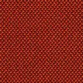 Potocco Dali C6T Arancione fabric texture features a dense, repeating circular pattern in vibrant orange with interwoven reddish-brown threads.