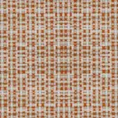 Potocco Soul Arancio ZK outdoor fabric, white and orange grid weave, coarse texture, matte finish, durable material.