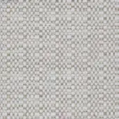 Woven outdoor fabric, pale gray and light beige grid pattern, tight matte texture with fiber tufts, “soul panna zu” by Potocco.