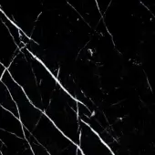 Nero Marquinia marble texture displaying black stone with irregular white veins, polished finish, and high contrast pattern.