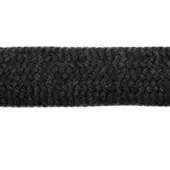 Rope belt, anthracite gray, densely braided nylon with matte finish and consistent circular cross-section against a white backdrop.