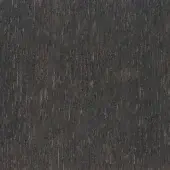 Dark grey stained ash wood texture with vertical grain, matte finish, and linear markings; Potocco material sample labeled “hk”.