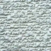 Orsotto fabric sample, pale silvery-white, dense irregular raised texture with horizontal woven ridges and matte finish.