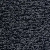 Charcoal gray looped pile fabric texture, dense woven orsetto (b ors18) from Presotto, featuring irregular, curled loops and a matte finish.