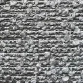 Presotto orsetto fabric b ors19, silvery gray woven texture with raised tufts, dense linear structure, subtle metallic sheen.