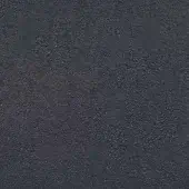 Dark gray woven fabric sample with dense granular texture, mottled tone, and a slightly rough surface; label reads “presotto > fabrics > f bls366”.