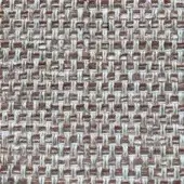 Woven fabric texture with grid pattern in terracotta and off-white tones, displaying a matte, plain weave construction and slight thread irregularity.