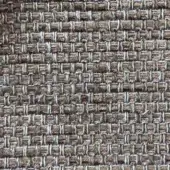 Presotto woven fabric sample, brown and gray rectilinear weave, textured yarn with grid pattern and tonal variations.
