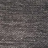 Charcoal gray woven fabric sample displays a dense, heathered texture with irregular knots and a matte finish, suggesting a thick, nubby textile.