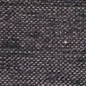 Woven fabric texture, dark charcoal gray, granular appearance; tight weave with rounded elements, model F MM3015 from Presotto fabrics.