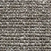 Presotto San Diego fabric, F SDG134, gray-beige-silver woven texture with slub weave and metallic sheen for upholstery.