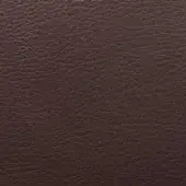 Dark brown leather-like fabric texture with a fine, pebbled grain and matte finish; Presotto “Time” collection, “F Time50” sample.