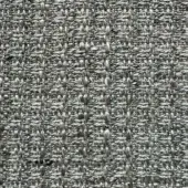 Presotto Allure Match fabric, gray woven texture, dense irregular weave with vertical thread grid and matte finish.