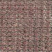 Presotto Allure Match fabric sample, beige and taupe woven textile with irregular reddish-brown horizontal stripes and a dense, nubby texture.