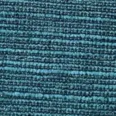 Teal Presotto Carrera fabric sample (G CRA12) with horizontal ribbing, a matte finish, and subtle gray undertones; dense woven texture.
