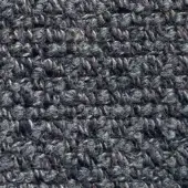 Presotto Tavolara fabric texture, gray woven fibers, irregular nubby surface, dense pile, subtle charcoal to silver-gray color variations.