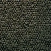Woven fabric texture, dark olive green with repeating rounded pebble pattern, black grid structure, uneven granular surface.