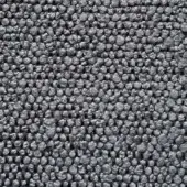 Presotto Volt fabric sample, dark gray, three-dimensional pebble texture with grid pattern, model G VLT802, matte finish.