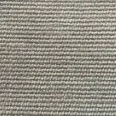 Woven fabric texture, muted gray tone, linear ribbed pattern; dense, matte surface with horizontal ridges and vertical threads; studio sample.