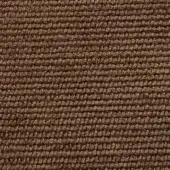 Brown woven Presotto Nativo fabric with a linear, nubby texture and matte finish, displaying subtle heathered tonal variations.