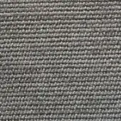 Presotto Nativo fabric L Nat2318, medium-gray horizontal ribbed weave with heathered tonal variations and a dense, linear texture.
