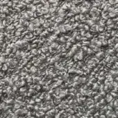 Presotto fabric texture, looped pile in gray, heathered appearance with irregular fiber density; “cloud” m cld2803 collection.