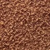 Presotto cloud fabric texture, reddish-brown curled fibers, plush uneven surface, textile sample m cld2806.