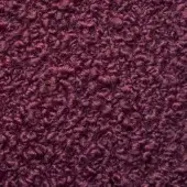 Burgundy looped fabric texture with a plush, curled surface; tight weave shows tonal variations from pinkish-red to deep red-purple, sample m cld2809.