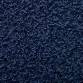 Navy blue Presotto “cloud” fabric (m cld2821) with dense, looped fibers creating a voluminous, irregular, three-dimensional texture.