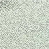 White leather texture with a dense, pebbled grain pattern; off-white, subtly sheened surface identified as “bianco 9a” leather sample.