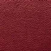 Marsala leather texture with a repeating granular pattern, exhibiting a smooth sheen and consistent deep red coloration; Presotto sample.