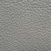Gray leather texture sample with dense pebbled grain, matte finish, and tonal variations; Presotto “xt nhy11039” new heavy leather.