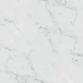 Carrara Lucido marble texture with white base, grey and taupe veining, polished glossy finish, irregular organic patterns, natural variation.