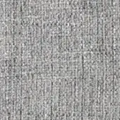 Heathered gray woven fabric texture with linear pattern, visible weave, and subtle tonal flecks; “reflex fabric dublino heather” text visible.