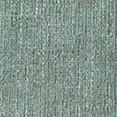 Viridian green woven fabric texture with silver flecks, displaying a dense, granular surface and subtle shimmer; “reflex fabric dublino” text visible.