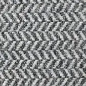 Herringbone fabric texture in fuscous, gray, and off-white tones displays a dense weave with subtle slubs and integrated “reflex” and “ginevra” text.