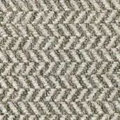 Reflex Ginevra fabric sample, herringbone weave, beige and gray tones, dense texture, matte finish, diagonal pattern, avocado color.