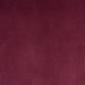 Burgundy ribbed fabric swatch with matte finish, displaying woven texture; labeled “reflex venezia 63 lotus” within a luxury textile collection.