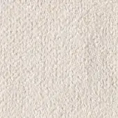 Ecru fabric texture with short, dense pile and matte finish; tightly woven fibers create a granular appearance, labeled “reflex via baguta”.