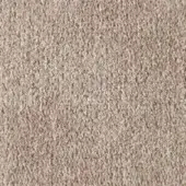 Beige fabric texture with a short, dense pile and heathered tonal variations, displaying a uniform matte finish and consistent nubby weave.