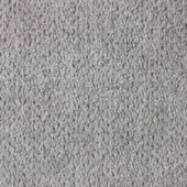 Gray upholstery fabric texture with short, dense pile and subtle granular pattern; “reflex > fabric > fabric (super) > via baguta > mistic” text.