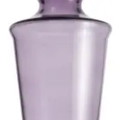 Murano glass vase, amethyst purple, bulbous top with narrow neck and conical base, smooth glossy finish, studio lighting.