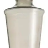 Murano glass vase, tobacco brown, cylindrical form with flared mid-section and smooth, hand-blown finish against a white backdrop.