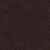 Radial dark brown pattern with thin lines emanating from center, resembling wood grain; text identifies “reflex” collection, glass & ebano scuro.