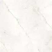 Calacatta Oro marble texture with off-white base and golden-beige veining, displaying a polished, reflective surface and diagonal fissure.