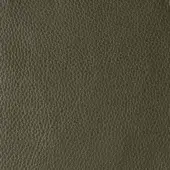 Dark olive-green leather texture, “138 palude,” displays a dense, pebbled grain with mottled tone and a matte, pliable finish.