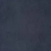 Dark blue nubuck leather texture sample displaying a dense, short pile and subtle mottled effect with imprinted material identification.