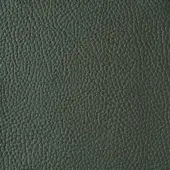 Dark green leather texture sample, “n241 mirto,” displays a pebble grain pattern and matte finish with tonal variations throughout the surface.