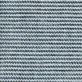 Striped textile sample with muted teal and off-white woven in a dense, textured pattern; horizontal weave suggests upholstery fabric.